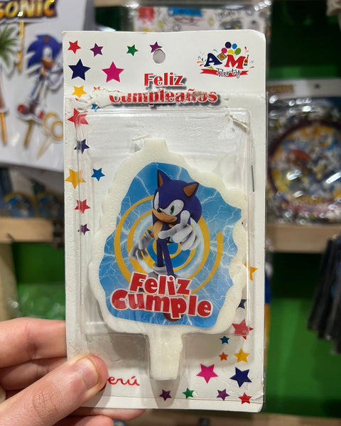 Vela cumpleaños sonic