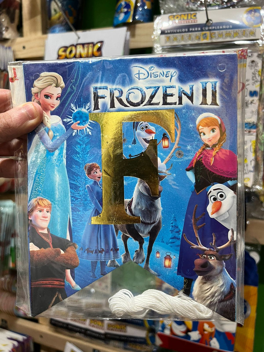 Banderin de feliz cumpleaños frozen