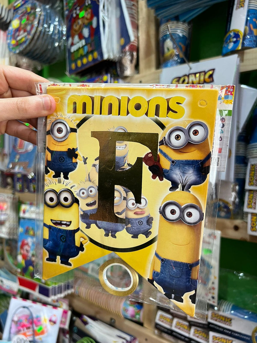 Banderin de feliz cumpleaños minions