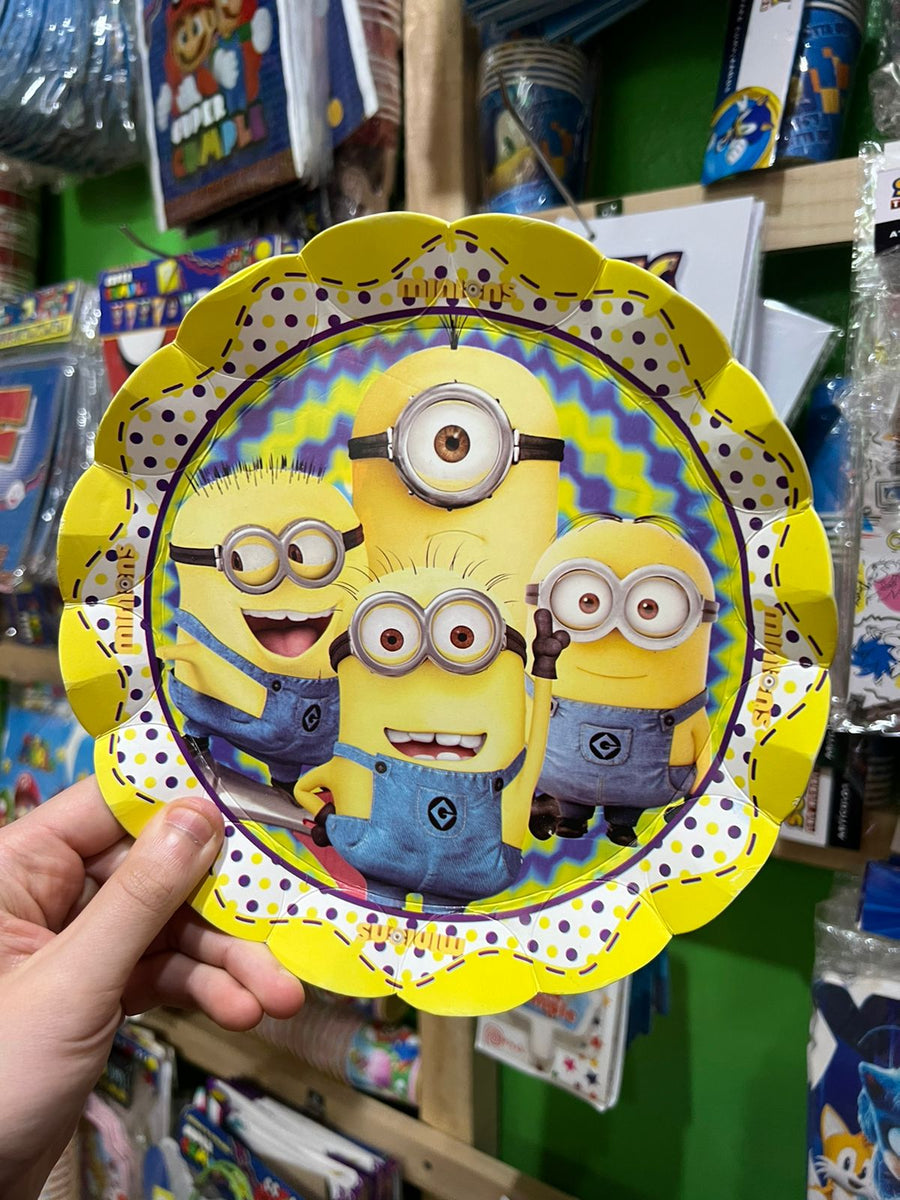 Platos minions paquete X 6 unidades