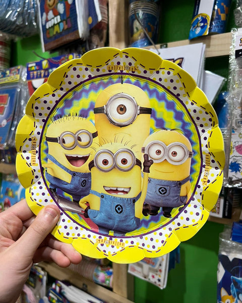 Platos minions paquete X 6 unidades