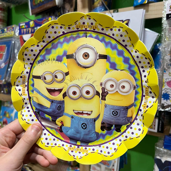 Platos minions paquete X 6 unidades