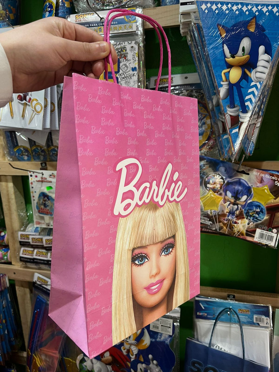 Bolsas de dulces papel barbie paquete x 6 unidades