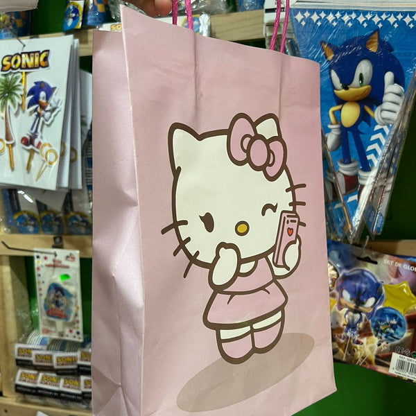 Bolsas de dulces papel hello kitty paquete x 6 unidades