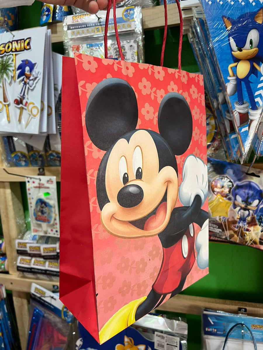 Bolsas de dulces papel mickey mouse paquete x 6 unidades