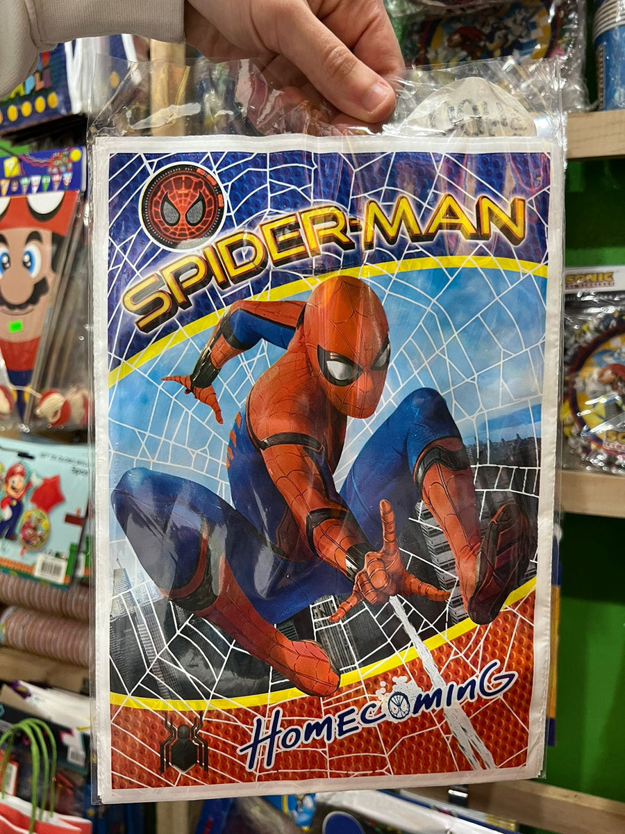 Bolsas de dulces plasticas spiderman paquete X 6 unidades