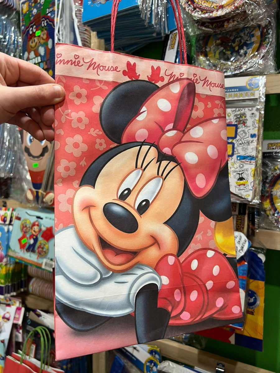 Bolsas de dulces papel minnie mouse paquete x 6 unidades