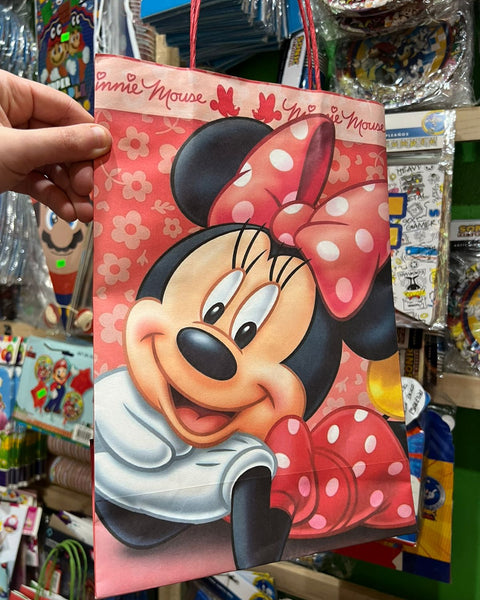 Bolsas de dulces papel minnie mouse paquete x 6 unidades