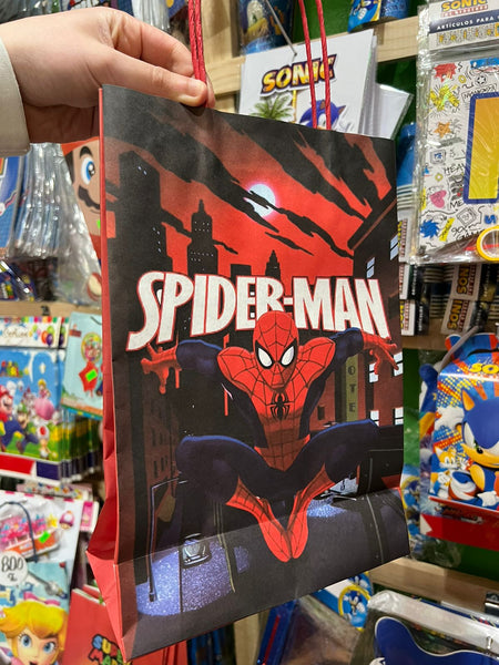 Bolsas de dulces papel spiderman paquete x 6 unidades