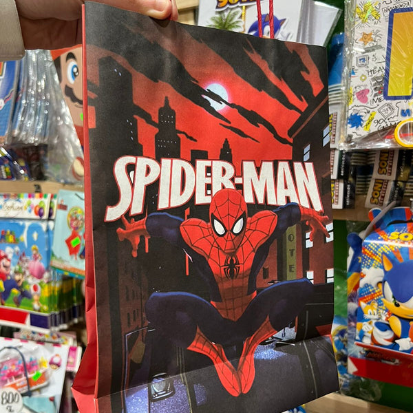Bolsas de dulces papel spiderman paquete x 6 unidades