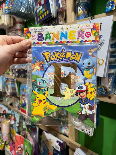 Banderin de feliz cumpleaños pokemon