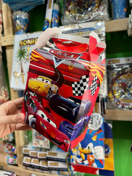 Cajas para sorpresas cars/rayo mcqueen paquete X 6 unidades