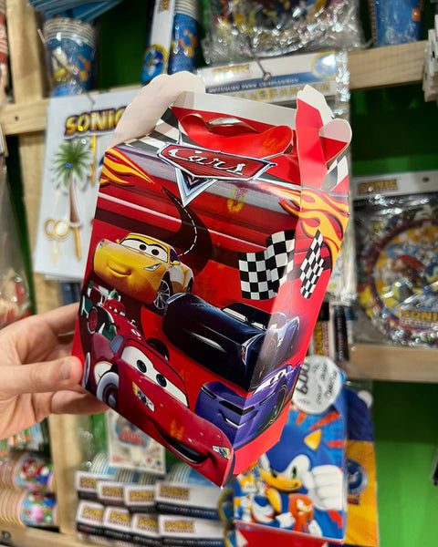 Cajas para sorpresas cars/rayo mcqueen paquete X 6 unidades