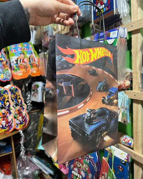 Bolsas de dulce papel Hot Wheels paquete X 6 unidades