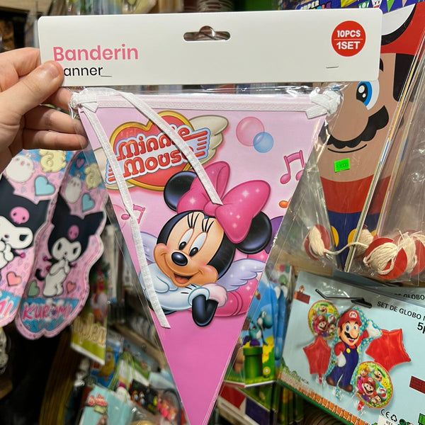 Banderin Triangular Minnie mouse