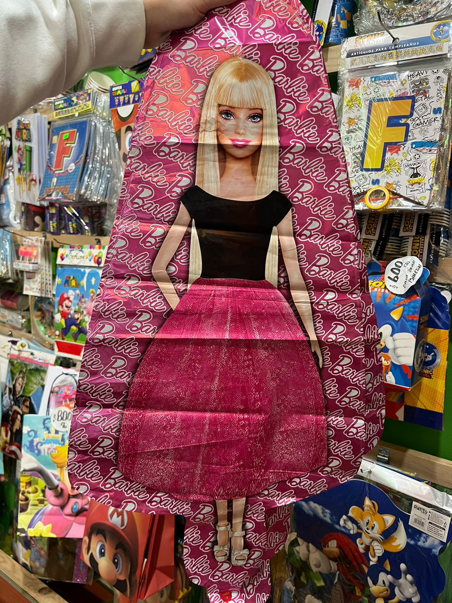 Globo metalizado silueta barbie 70 cm