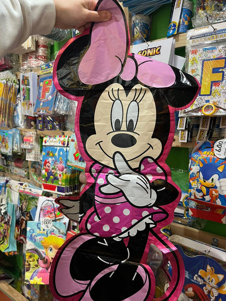 Globo metalizado silueta Minnie rosada 70 cm