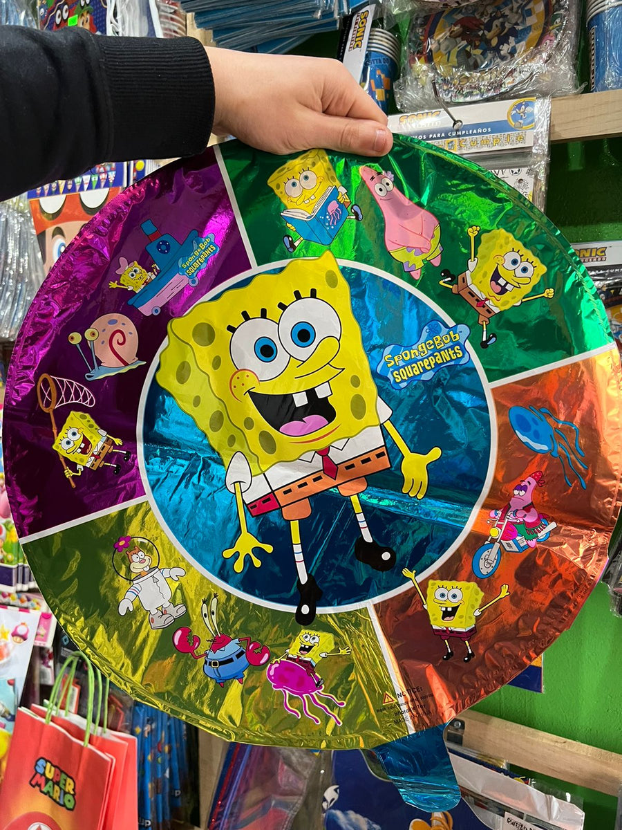 Globos metalizados bob esponja, unidad
