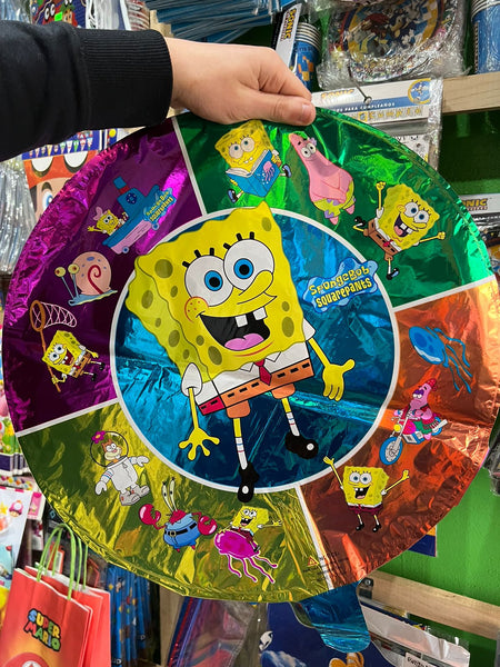 Globos metalizados bob esponja, unidad