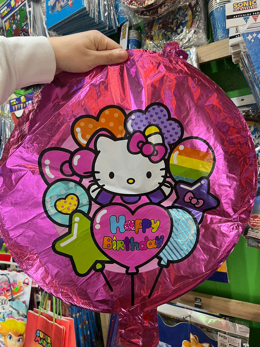 Globos metalizados hello kitty, unidad