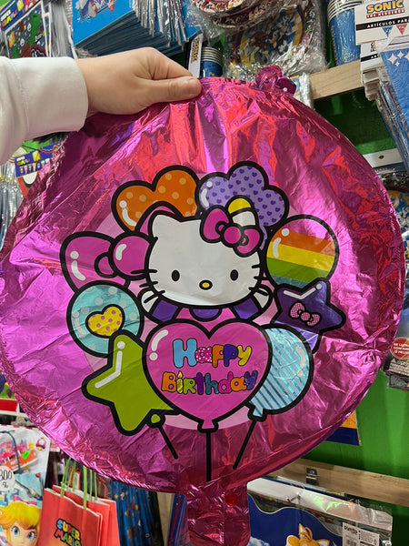 Globos metalizados hello kitty, unidad