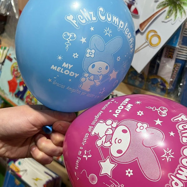 Globos latex impresos my melody paquete X 12 unidades