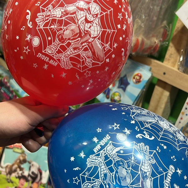 Globos latex impresos spiderman paquete X 12 unidades