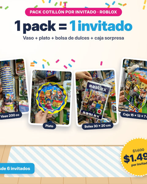 Pack Cotillón por Invitado Roblox