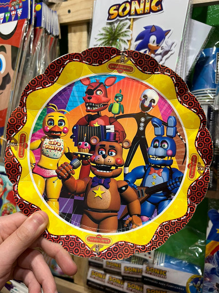 Platos five nights at freddy's digital paquete X 6 unidades