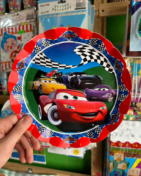 Platos cars/rayo mcqueen paquete X 6 unidades