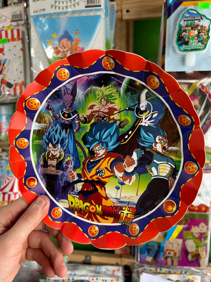 Platos dragon ball paquete X 6 unidades