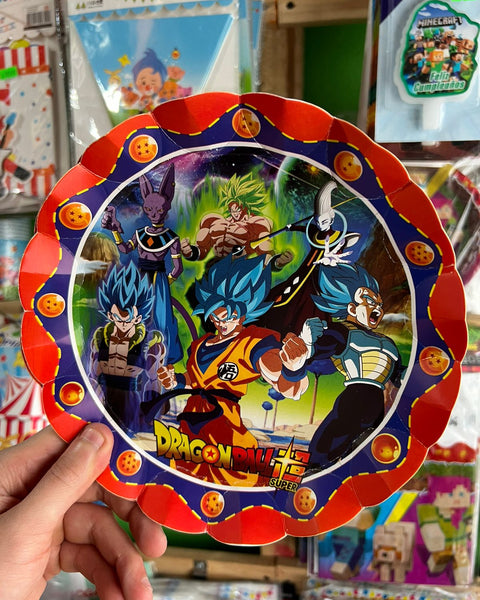 Platos dragon ball paquete X 6 unidades