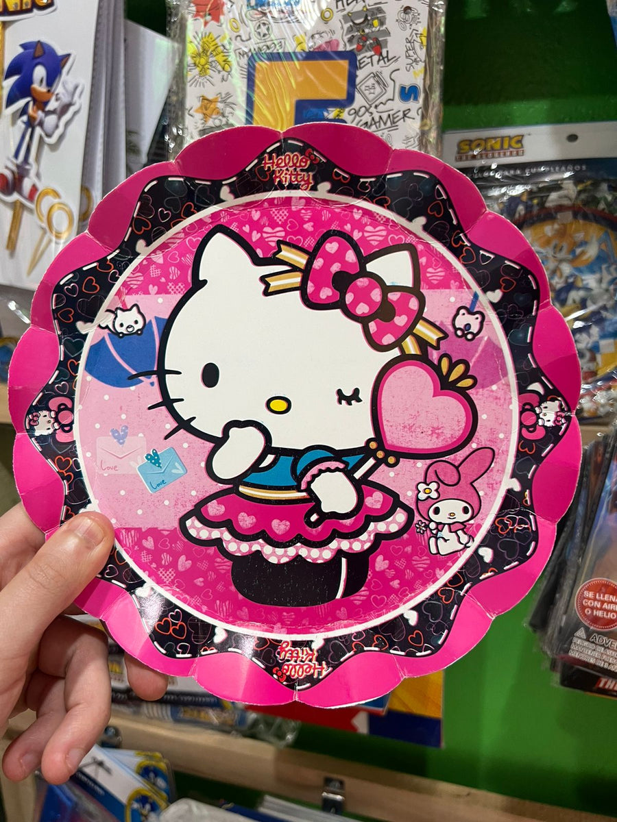 Platos hello kitty paquete X 6 unidades