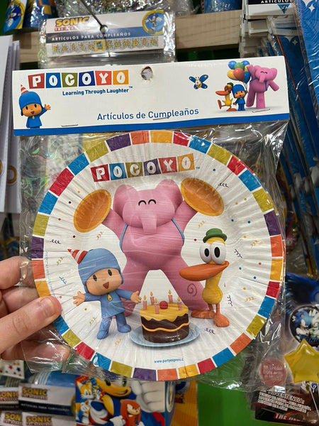 Platos pocoyo paquete X 6 unidades