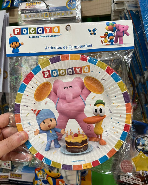 Platos pocoyo paquete X 6 unidades