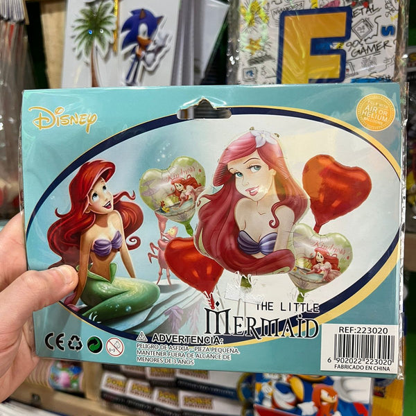 Set globos sirenita ariel, 5 piezas