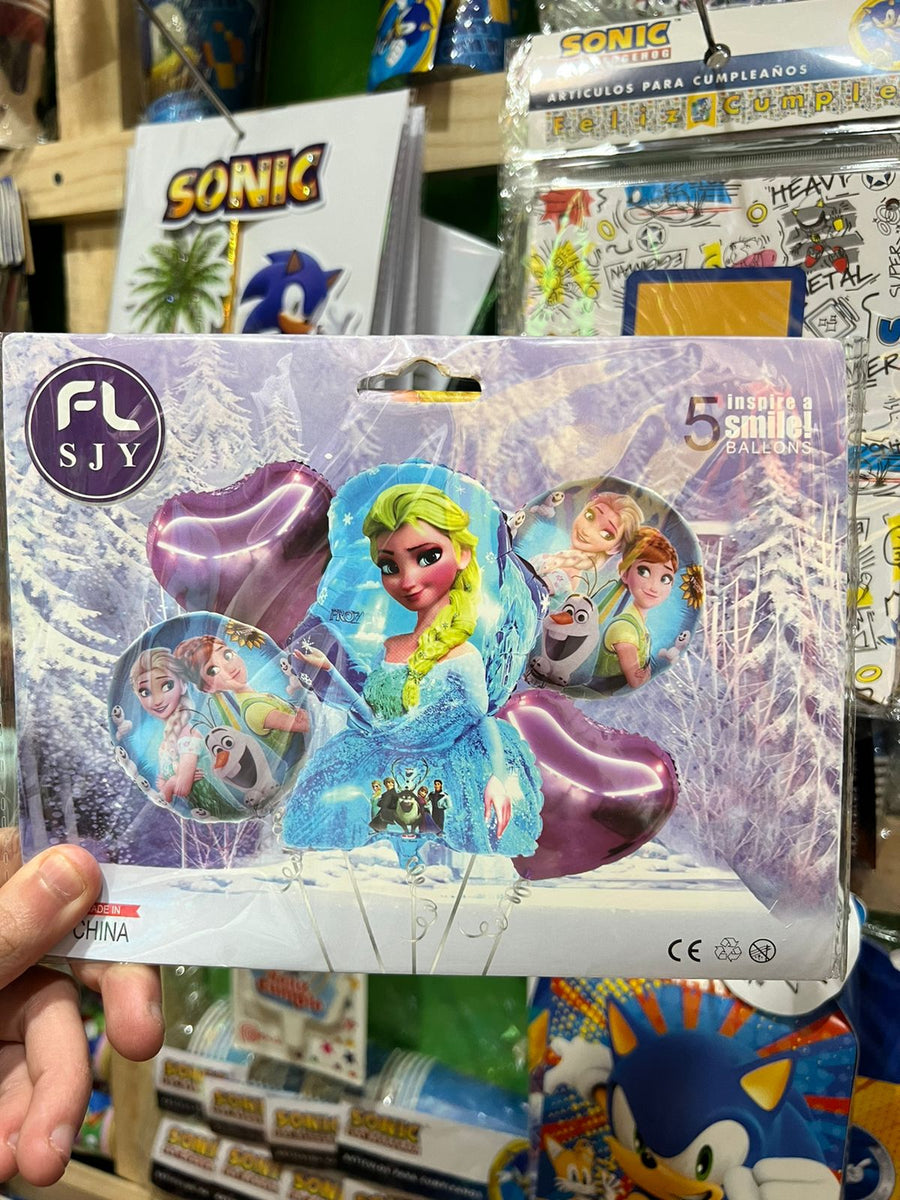 Set globos frozen, 5 piezas
