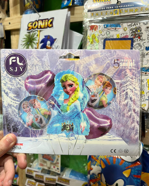 Set globos frozen, 5 piezas