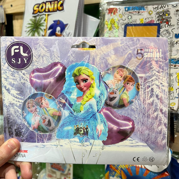 Set globos frozen, 5 piezas
