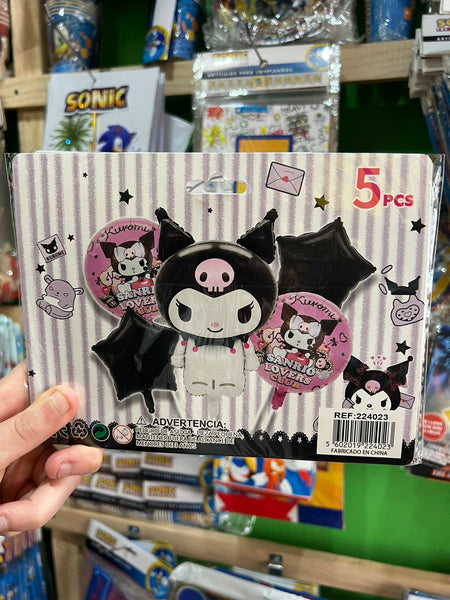 Set globos kuromi, 5 piezas