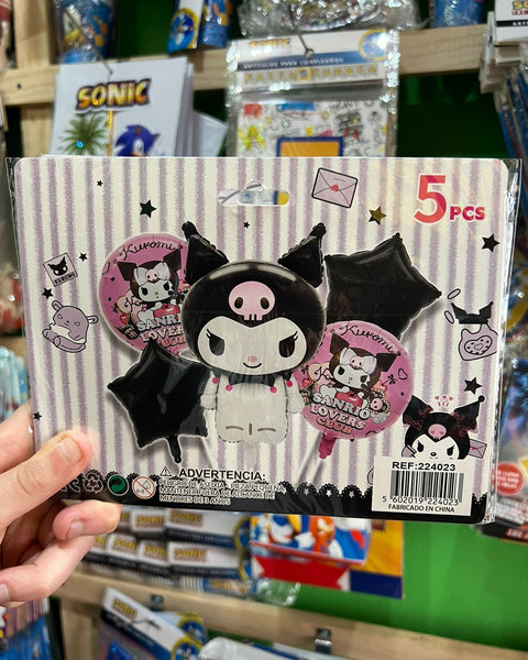 Set globos kuromi, 5 piezas