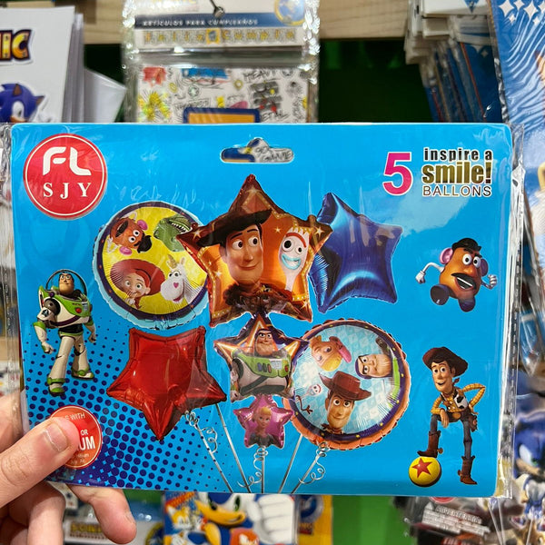 Set globos toy story, 5 piezas