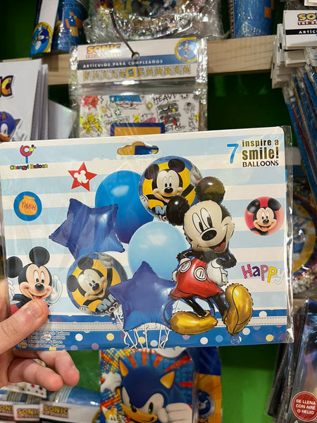 Set globos mickey mouse, 5 piezas