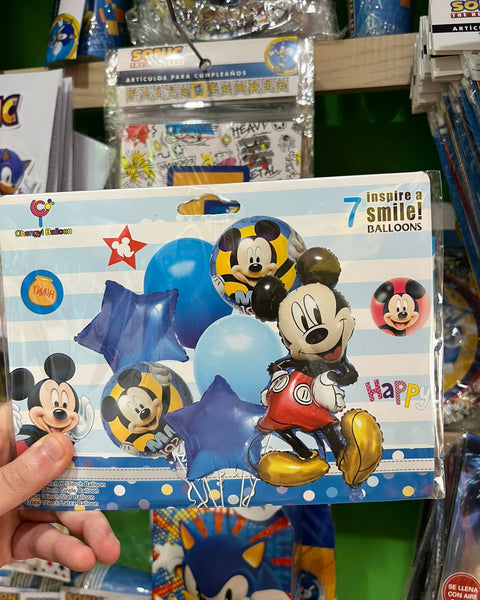 Set globos mickey mouse, 5 piezas