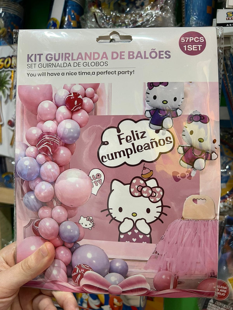 Set decoración cumpleaños hello kitty