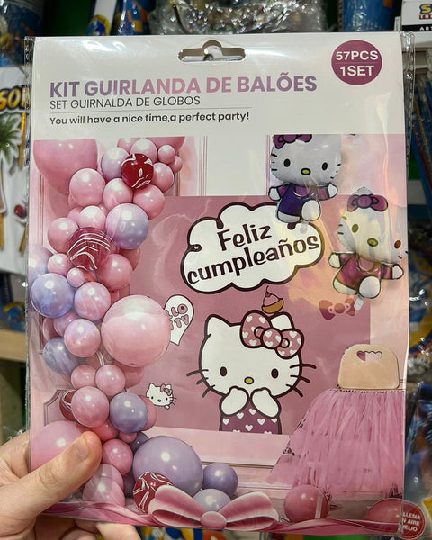 Set decoración cumpleaños hello kitty