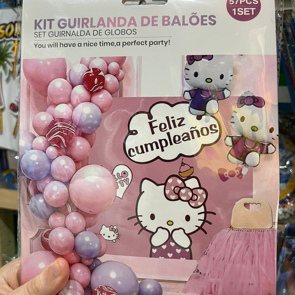 Set decoración cumpleaños hello kitty