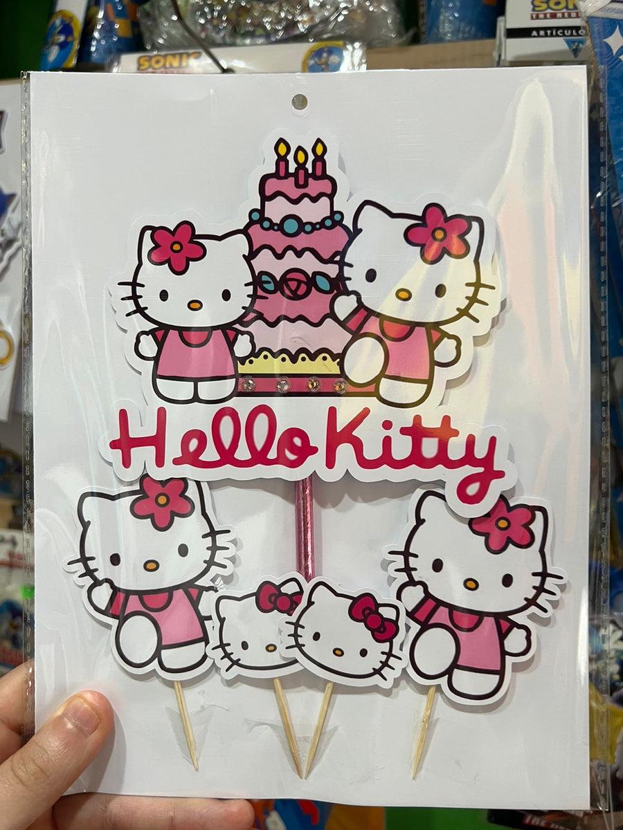 Topper para torta hello kitty