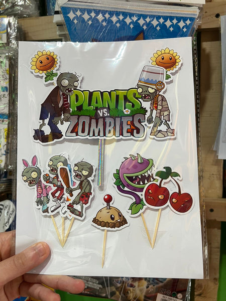 Topper para torta plantas vs zombie