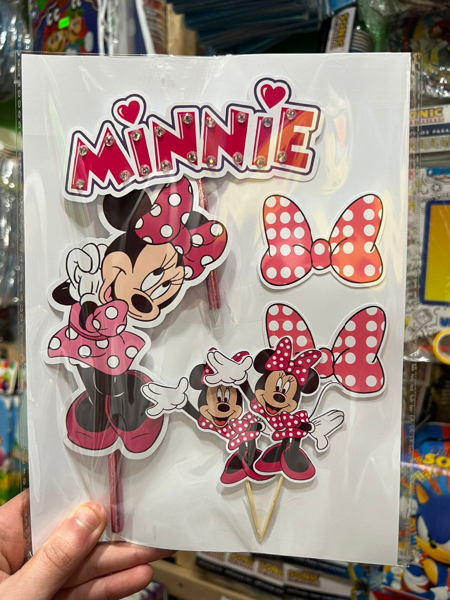 Topper para torta Minnie rosada